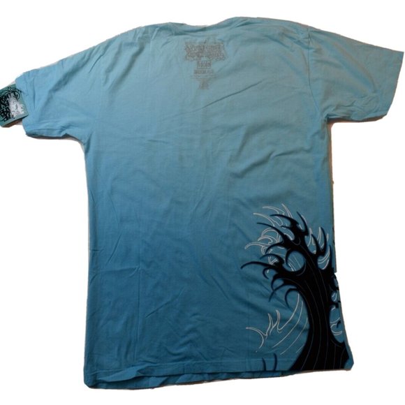 True Love False Idols Mens TLFI Last Rites Sky Blue Shirt New 2XL - Picture 2 of 5